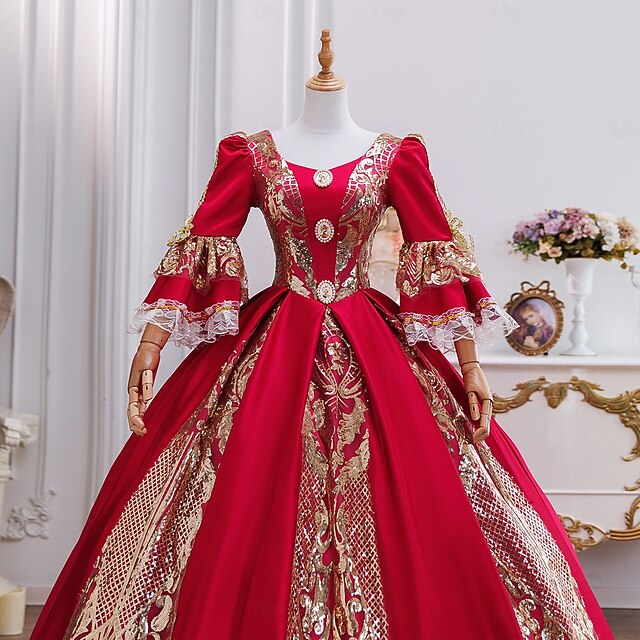 18th Century Women's Rococo Ball Gown Princess Maria Antonietta Rococo ...