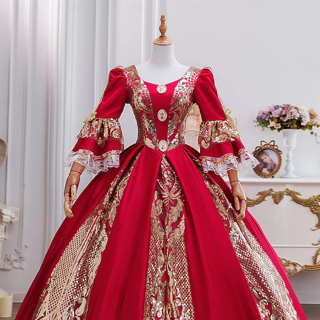 18th Century Women's Rococo Ball Gown Princess Maria Antonietta Rococo ...