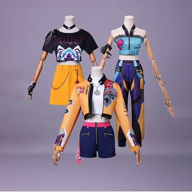 Costume Enfant K-Pop Star 3 Pièces - Veste, T-shirt Et Short Pour Halloween Ou Fête - 9