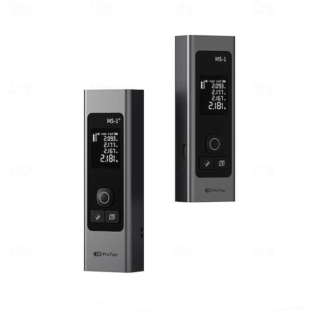  Protap mini laseravståndsmätare lätt och bärbar LCD-skärm avståndsmätare ultralång batteritid lasertyp MS-1