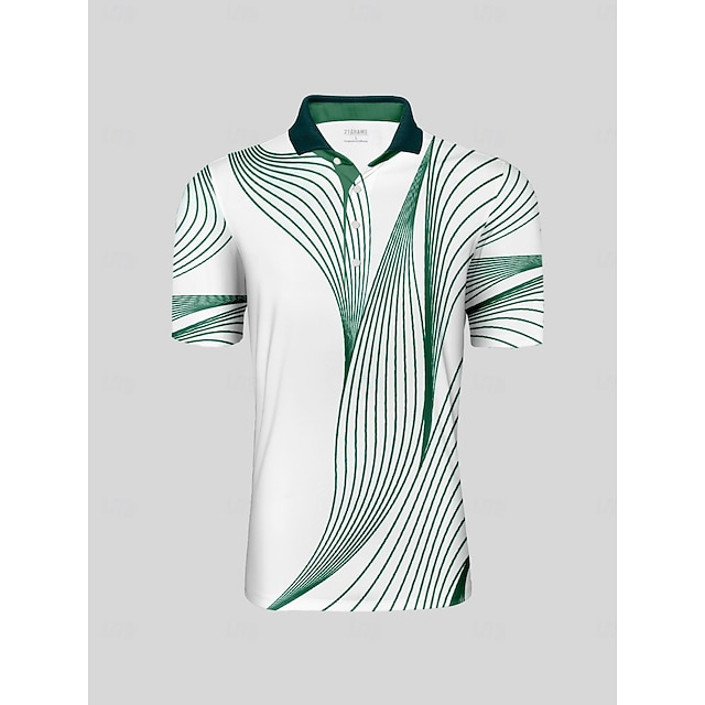 Herren Golf-Poloshirt Blau Kurzarm Oberteil Golfkleidung, Kleidung, Outfits, Kleidung