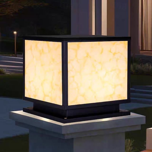  Lampada da esterno in alluminio a LED, lampada da terra, lampada da terra per ingresso cortile, giardino, 110-240 V