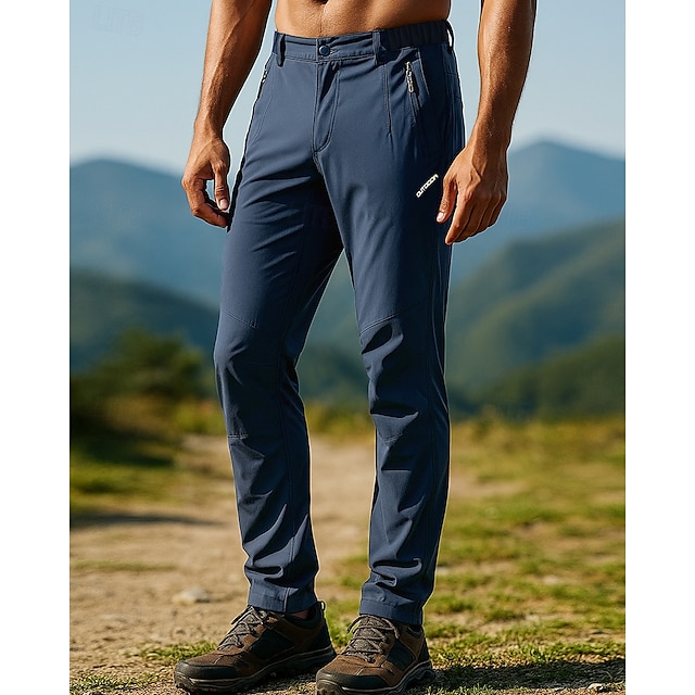  Herren Wanderhosen Regenhose zum Wandern Wasserdichte Hosen Außen Normale Passform Wasserdicht Winddicht Unterteile Tasche Schwarz Armeegrün Camping / Wandern Laufen S M L XL XXL