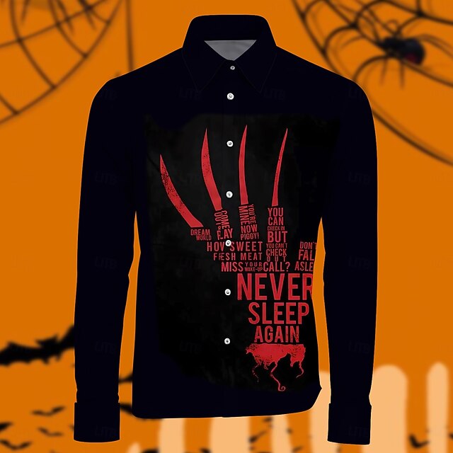 A Nightmare on Elm Street Freddy Krueger Blouse / Shirt Character Graphic For Men's Adults' Halloween Carnival 3D Print Party Casual Daily3
