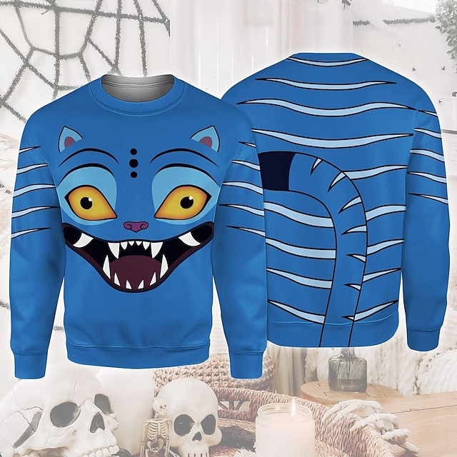  Cacciatori di demoni KPop Saja Boys Cacciatrice Tigre Derpy Felpa Maglione Personaggio Grafico Per Per uomo Per donna Unisex Adulti Halloween Carnevale Stampa 3D Performance Con il fumetto