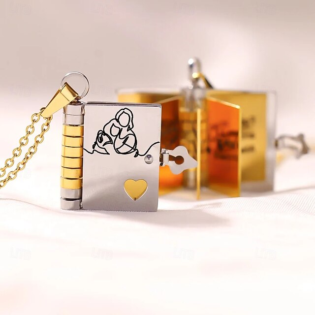 thumbnail image 2 of To My Granddaughter Book Necklace – Personalized Mini Message 2 of 12