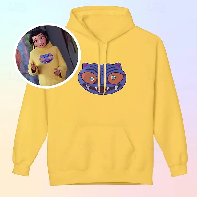  KPop démonvadászok Zoey Huntrix Derpy Tiger Kapucnis felsőrész Pullover Karakter Elülső zseb Grafikus Kompatibilitás Férfi Női Uniszex Felnőttek Mindszentek napja Farsang Forró bélyegzés Teljesítmény