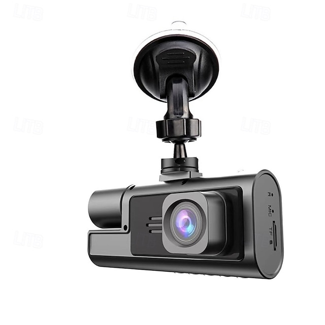  مسجل سيارة ثلاثي القنوات FHD 1080P، مسجل سيارة، تطبيق واي فاي للتحكم، مسجل سيارة مع كاميرا خلفية، رؤية ليلية فائقة، صندوق أسود، تسجيل حلقي، مستشعر G، كشف الحركة، شاشة وقوف السيارات