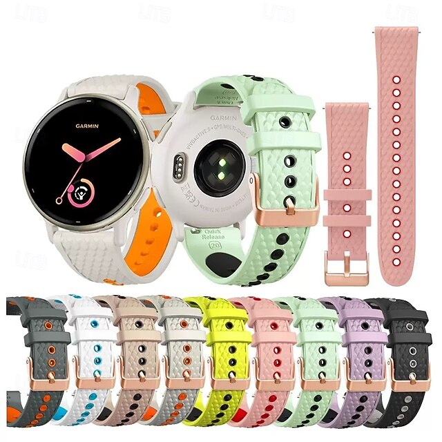  Smart Watch Band Συμβατό με Amazfit GTS 4,4mini, 3,2,2mini, 2e, GTR 42mm, Bip U Pro, U, 3 Pro, 3, S lite, S, lite Εξυπνο ρολόι Λουρί Ρυθμιζόμενο Πόρπη από ανοξείδωτο ατσάλι Κλασικό κούμπωμα