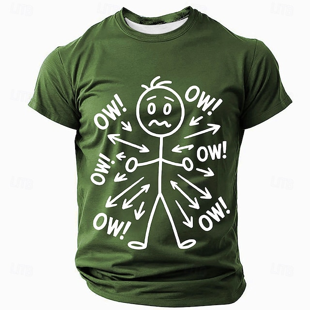  Herren Lustiger Slang T Shirt Kurzarm T-Shirt Grafikdruck Rundhalsausschnitt Hemd Mode Täglich Basic Straße Lässig Täglich Schwarz Rote Blau Sommer Frühling Bekleidung S M L XL XXL XXXL