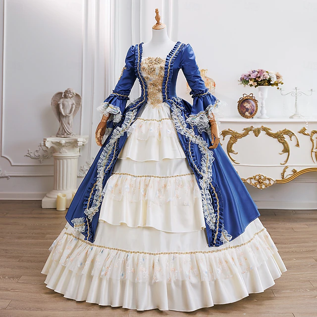 18th Century Women's Rococo Ball Gown Princess Maria Antonietta Rococo ...