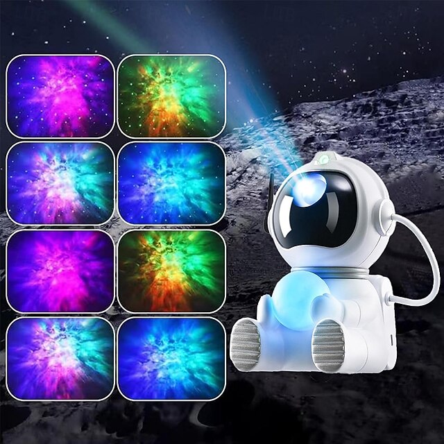  proiezione stellare galassia luce notturna astronauta proiettore stella nebulosa soffitto luce led 360 regolabile &timer &telecomando per bambini/camera da letto/regali di Natale/compleanno/San