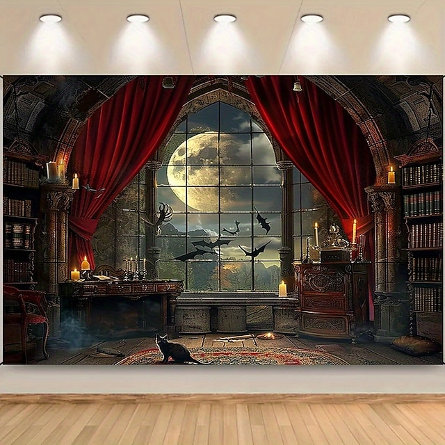  Halloween Szkielet Nowoczesny Salon Dekoracje ścienne drzwi tło
