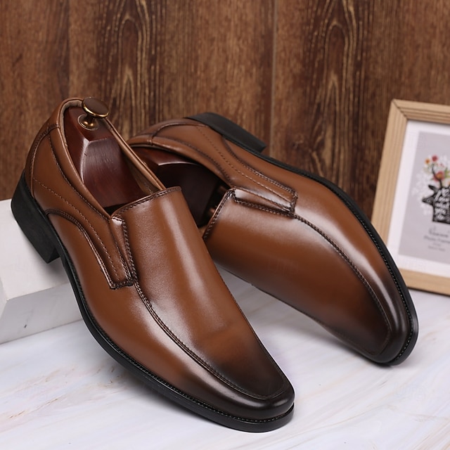  Pánské nazouvací společenské boty - mokasíny s hranatou špičkou pro business casual do kanceláře, na svatbu i na každodenní nošení