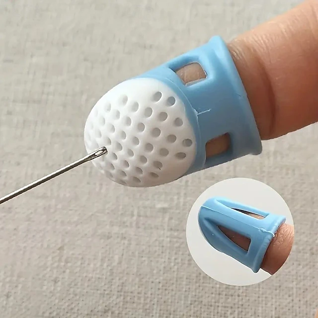 Embroidery Protector 4PCS Sewing Thimbles, Silicone Finger Protectors for Hand Sewing ...