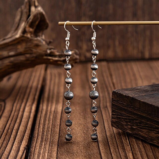  Femmes Boucles d'oreilles pendantes Rétro Précieux Élégant ancien Simple Opale Des boucles d'oreilles Bijoux Café léger Pour Mariage Soirée Fête 1 Paire