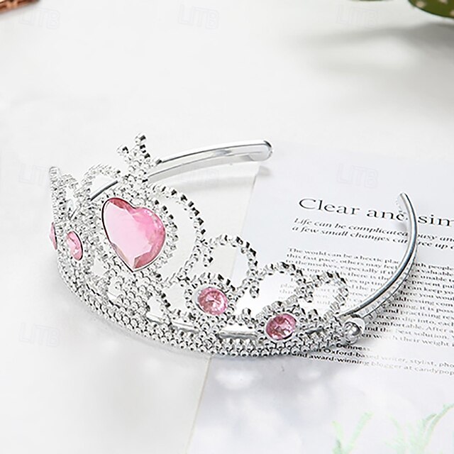 Kids Girls' Hair Accessories Sweet Party Birthday Geometric Patchwork Pink Red4