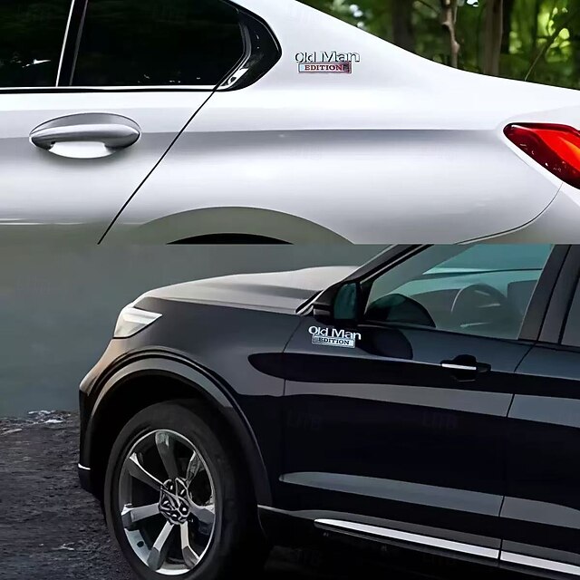 Old Man Edition Autoaufkleber - 3D Metall Embleme Für Auto & LKW (2 Stück)