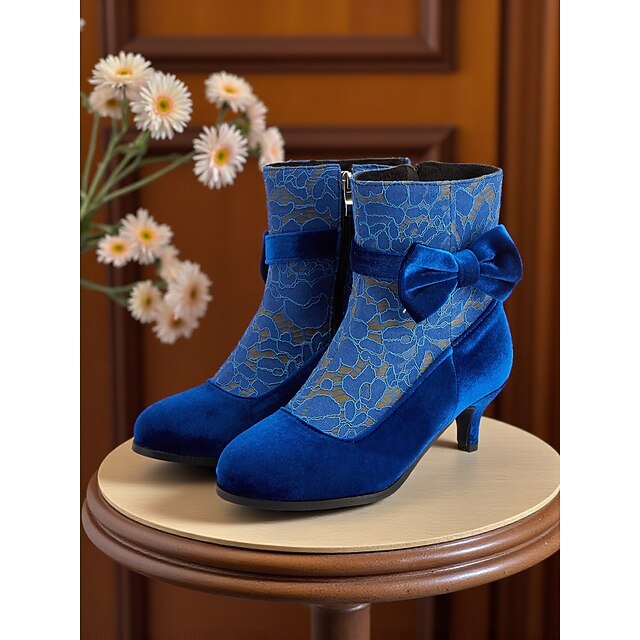 Victorian Lace-up Plus Boots, Adorable High Heel For Women