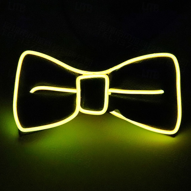  Víspera de Todos los Santos Pajarita Resplandor en la Oscuridad Luz LED encendida Hombre Unisexo Navidad Víspera de Todos los Santos Rendimiento Fiesta Disfraces fáciles de Halloween Disfrazarse