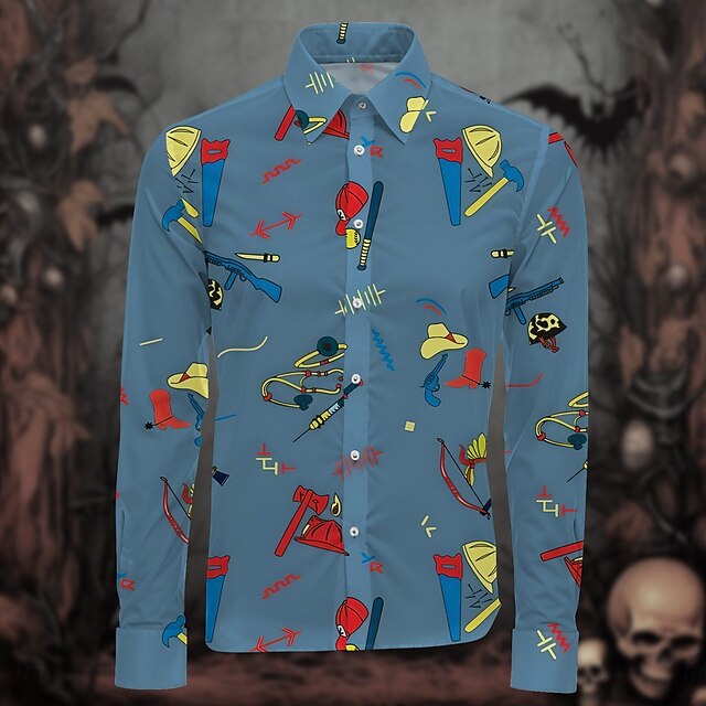 Chucky Chucky Scary Doll Blouse / Shirt Character Graphic For Men's Adults' Halloween Carnival 3D Print Party Casual Daily4