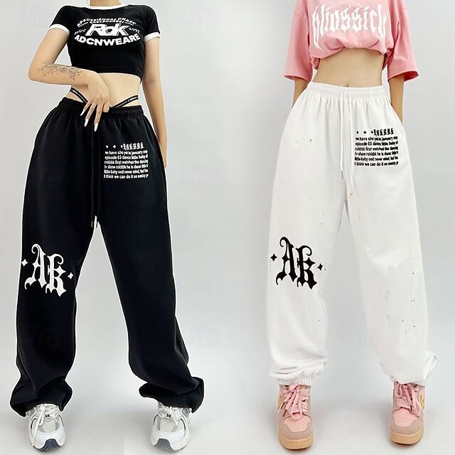 Women's Wide Leg Pants Sport  Sweatpants Sports Lounge Pants Pocket High Waist Bottoms Athleisure Gym Workout Fall Fashion Outdoor Sports Running Loose Fit Sportswear Activewear Black White4