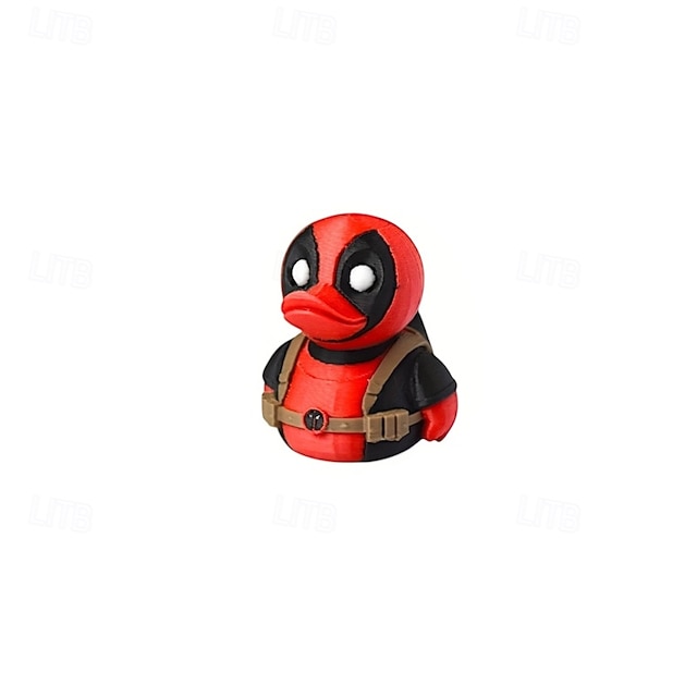  1 statua Marvel Deadpool - Deadpool nei panni di un'anatra in tuta rossa &Maschera inespressiva, regalo perfetto per i fan della Marvel, compleanno, Pasqua, Ringraziamento, Natale