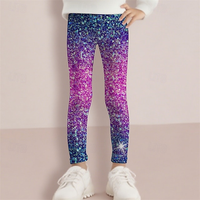  Voor meisjes 3D Grafisch Broek Legging Lente Herfst leuke Style Basic Kinderen 4-12 jaar Buiten Casual Dagelijks Normale pasvorm