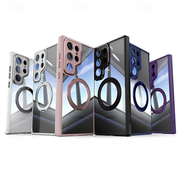  טלפון מגן עבור סמסונג גלקסי S25 Ultra S24 Ultra S23 Ultra S24 FE כיסוי אחורי מגנטי רגלית עמיד בזעזועים שִׁריוֹן TPU