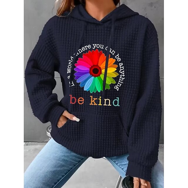 Women's Hoodies Floral Graphic Casual Long Sleeve Hooded Regular