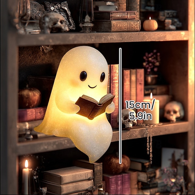  ゴースト コードレス ハロウィーン ボタン電池駆動 1個