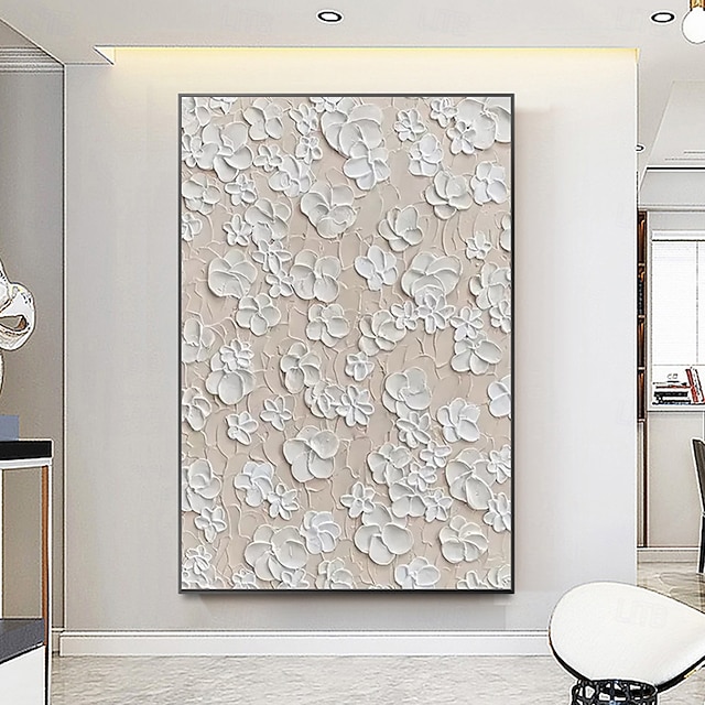 Mintura Handmade 3D Textured Flower Oil Paintings On Canvas Wall Art ...