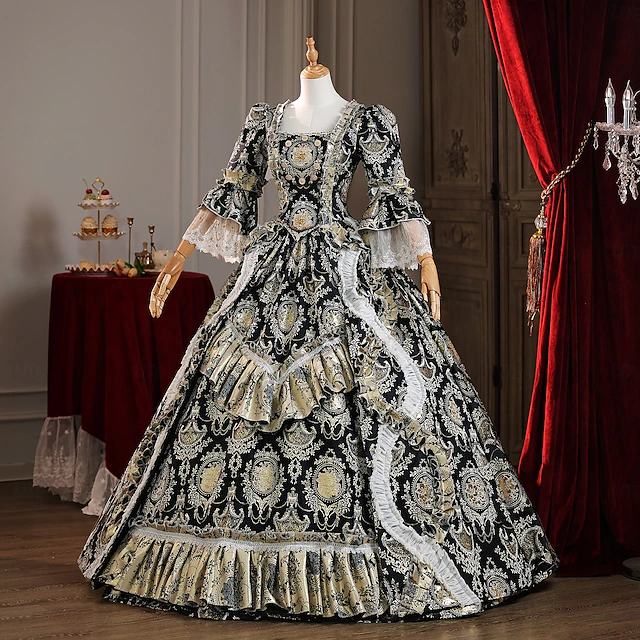 18th Century Women's Rococo Ball Gown Princess Maria Antonietta Rococo ...