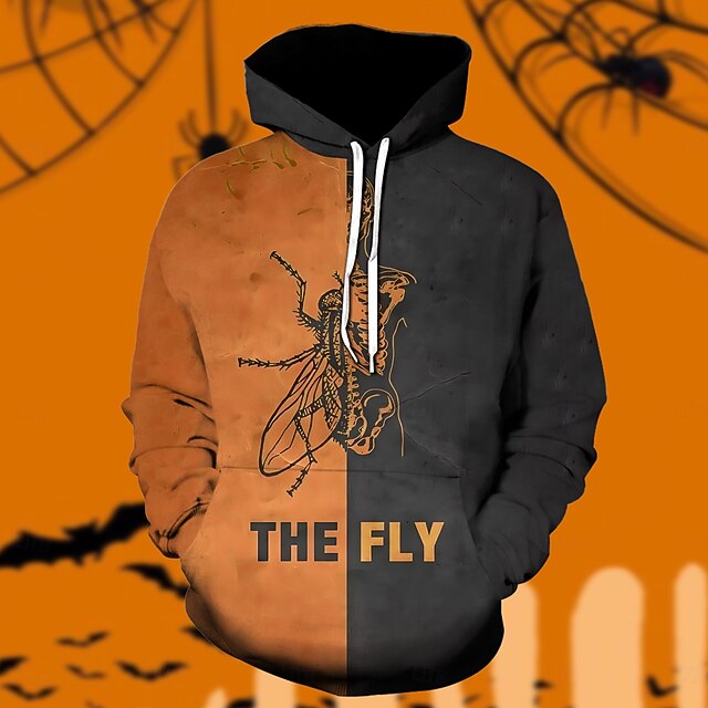The Fly Hoodie Pullover Character Graphic For Men's Women's Unisex Adults' Halloween Carnival 3D Print Performance Party3