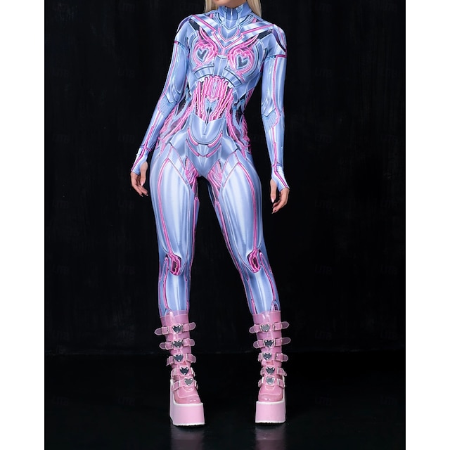  Wzorzyste garnitury Zentai Kostium Cosplay Body Drukowanie Strój karnawałowy Kombinezon zentai Męskie Damskie Dla chłopców seksowny kostium Halloween Kostium na Spektakl Impreza Bal maskowy Dla