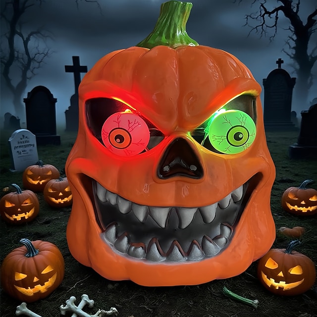  1 buc mască de dovleac de groază de Halloween, 16 * 20 cm, machiaj strălucitor, amuzant, recuzită înfricoșătoare.