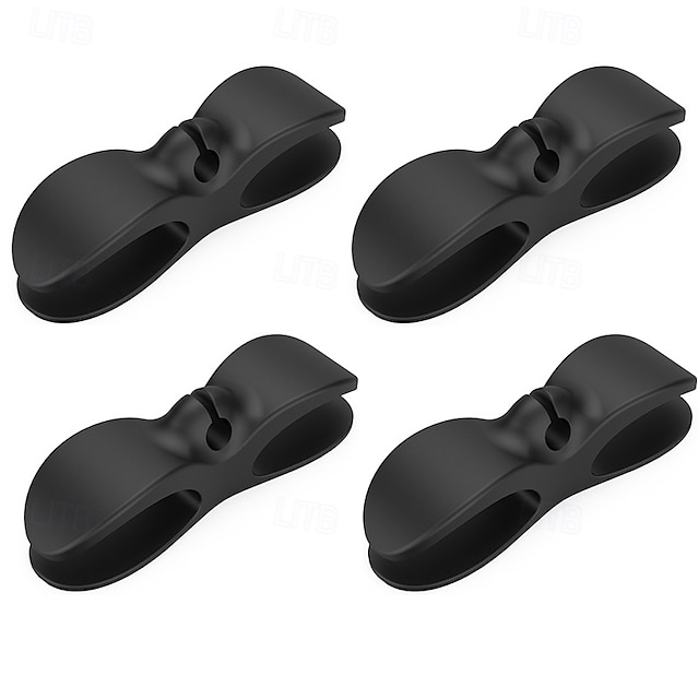  4dílný organizér kabelů pro kuchyňské spotřebiče, vylepšený držák navíječe kabelů, černý obal kabelu pro mixér, kávovar, fritézu a další malé spotřebiče