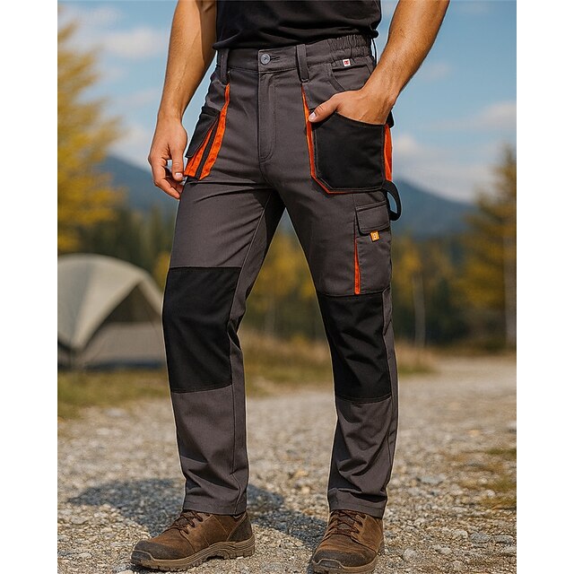 Men's Cargo Pants Hiking Pants Trousers Patchwork Outdoor Regular Fit Waterproof Windproof Pants / Trousers Dark Gray Camping / Hiking Golf Running S M L XL XXL4