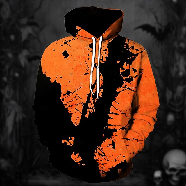Pumpkin Hoodie Pullover Character Graphic For Men's Women's Unisex Adults' Halloween Carnival 3D Print Performance Party4