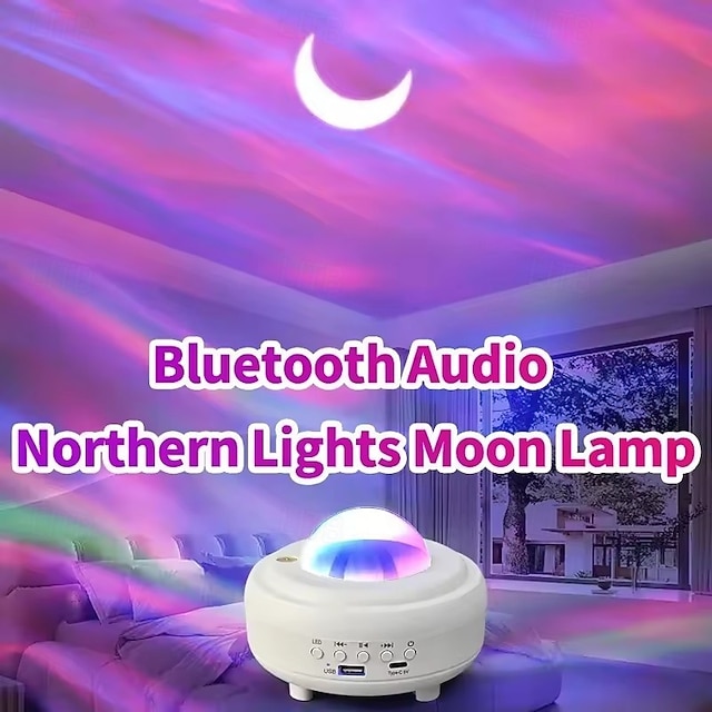  UFO宇宙船投影星空ランプBluetoothスピーカーRGB LEDオーロラムーンランプ寝室装飾空飛ぶ円盤投影ランプ