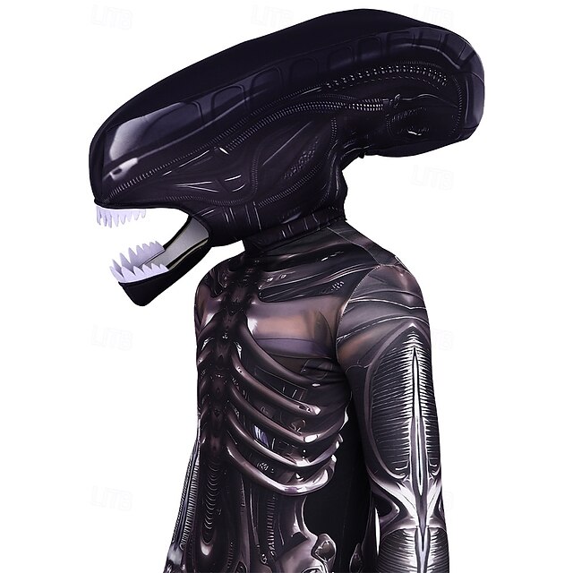 Alien Xenomorph Mask Costume Bodysuits Horror Scary Costume for Men's ...
