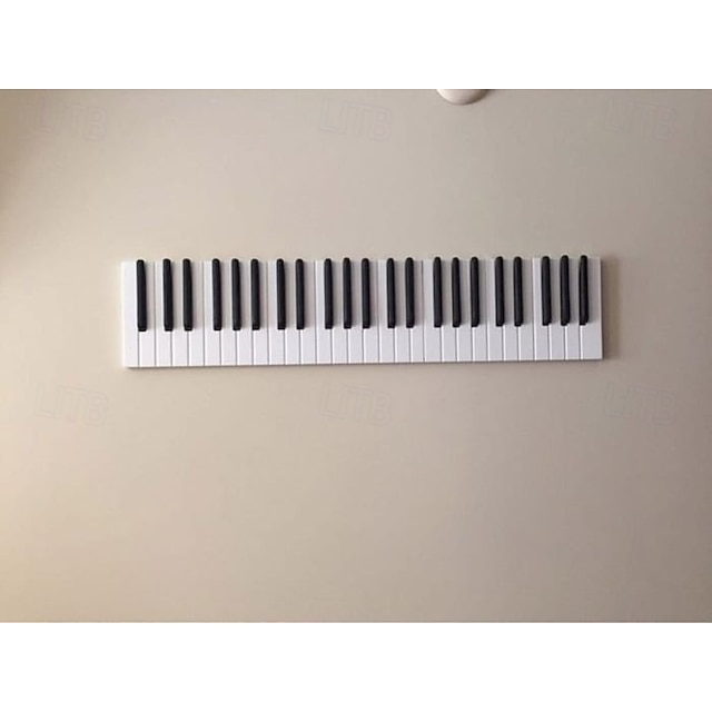  Pianohouten kapstokken, wandhanger in Scandinavische stijl, creatief pianotoetsontwerp, houten haakrek, ruimtebesparende organizer voor in de hal, decoratieve kledinghouder voor thuis.