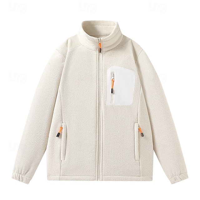  Per uomo Giacca Invernale Giacca in Pile Giacca Casual Vacanza Quotidiano Calore Termico Tasca Pile Autunno Inverno Semplice Moda Streetwear Collo alla coreana Regolare Nero Rosa Rosso Viola Verde