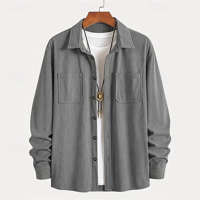 Men's Lightweight Jacket Shirt Jacket Casual Jacket Shacket Daily ...