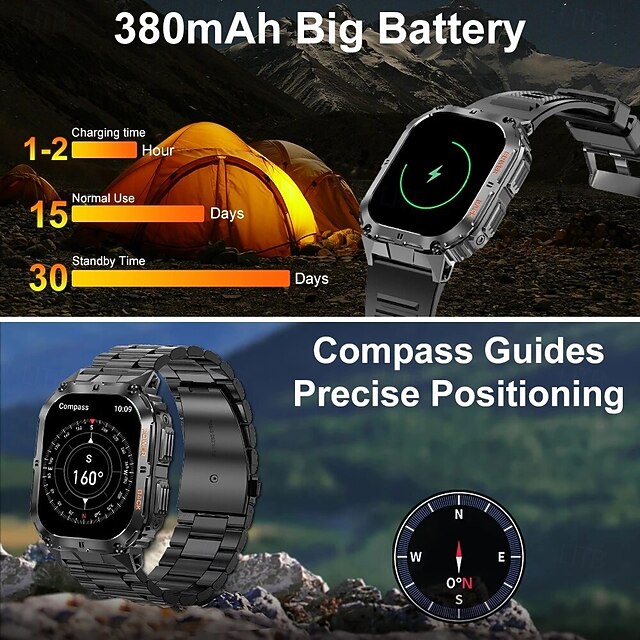 K61 Pro Smart Watch Men Bluetooth Call 1.96inch AMOLED Screen Compass ...