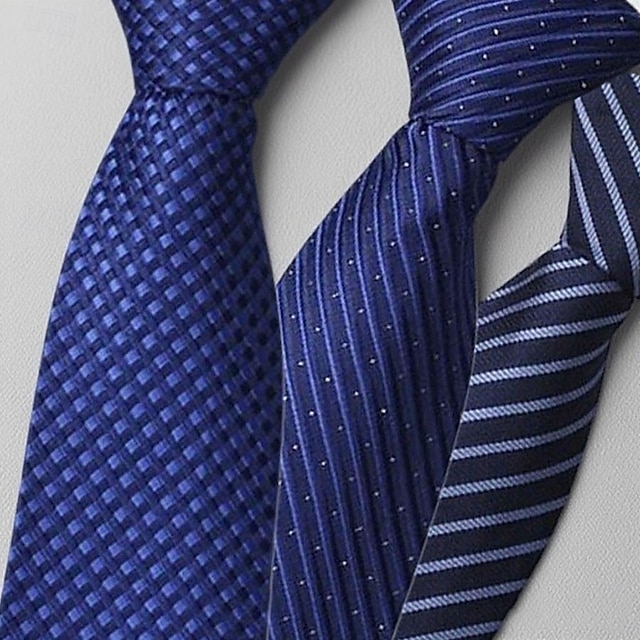  Homme Cravates Classique Rayures et Carreaux Soirée Formelle Date Soirée & Fête