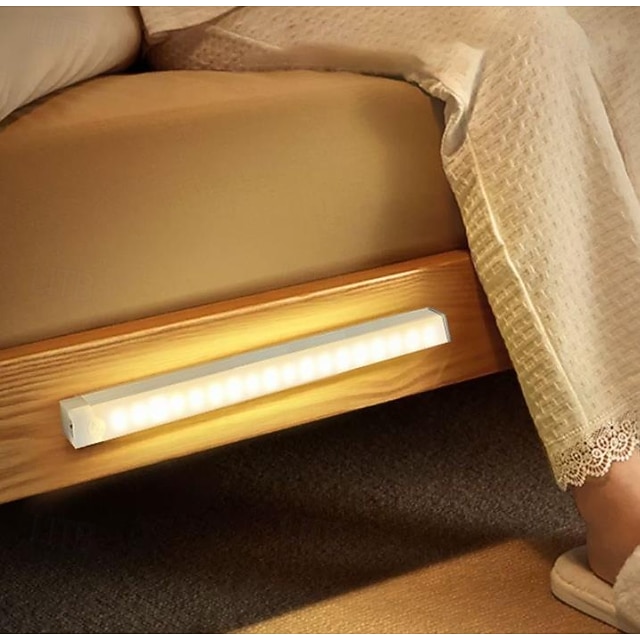 Lampe sous meuble, capteur magnétique intelligent sans perforation, lampes LED rechargeables, veilleuse magnétique sans fil à induction intelligente du corps humain pour cuisine, escaliers,