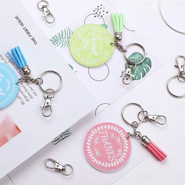 12pcs Colorful Flower-Shaped Key Rings - Spring-Loaded Snap Hooks For DIY Crafts & Keychains