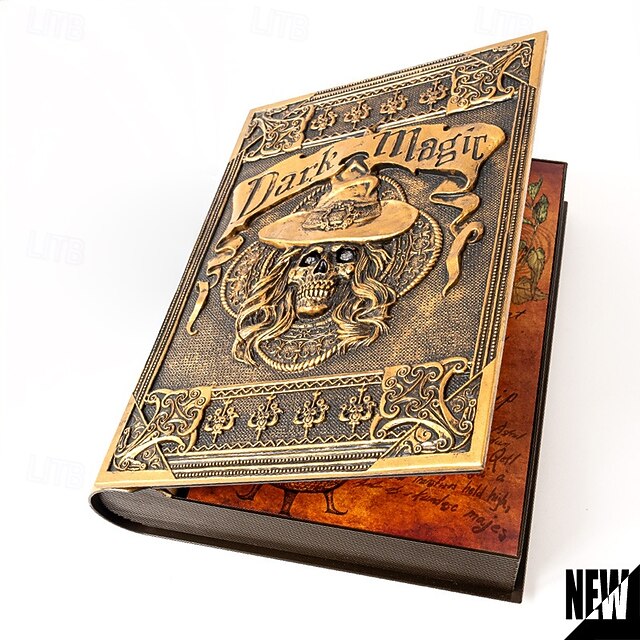  Halloween Electric Music Magic Book Luminous Haunted House Secret Room Creative Sound And Light Decoration Atmosphere Props