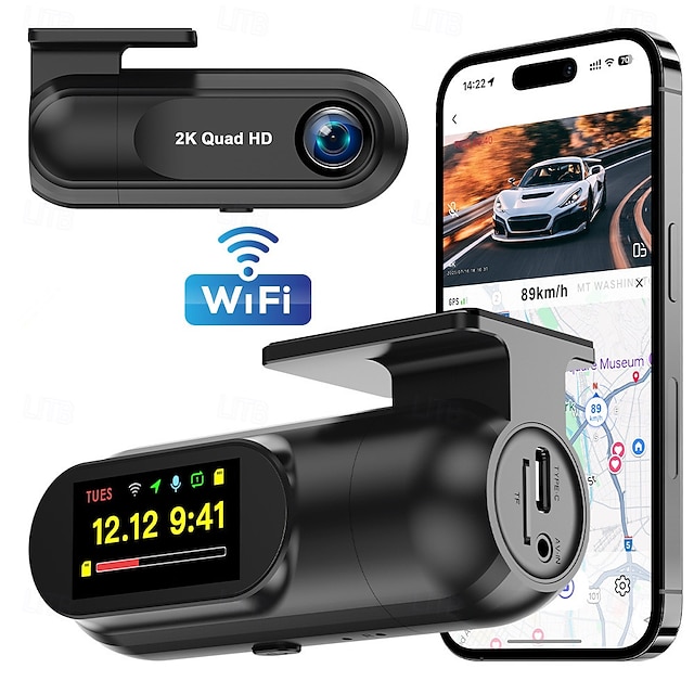  V40 1440P Boot automatic recording Car DVR 120 Degree Wide Angle CMOS 2 inch IPS Dash Cam with Night Vision / Loop recording / Loop-cycle Recording No Car Recorder